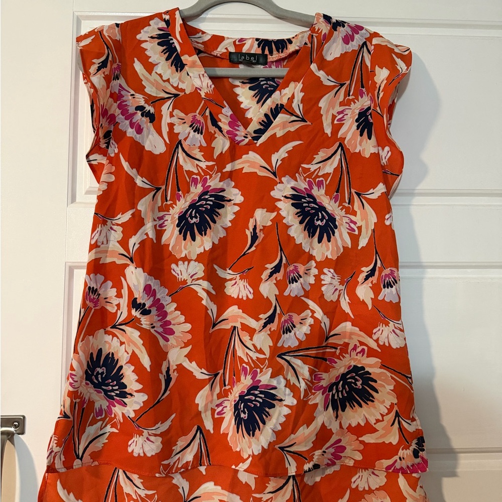 RACHEL Rachel Roy Orange Floral Blouse